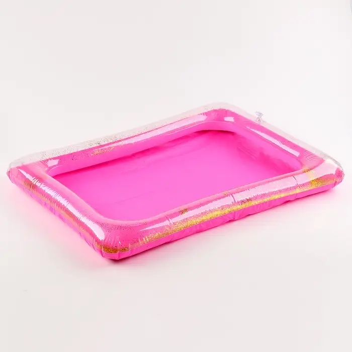 Надувная песочница с блёстками, 60&times;45 см, ярко-розовая