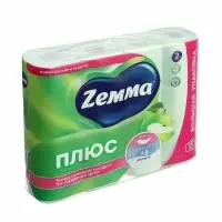 Туалетная бумага ZEMMA ПЛЮС ЯБЛОКО 2сл 12 рул