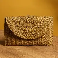 Сумка клатч плетёная из сиграсса 26х16х3 см, цв. бежевый Сумка клатч плетёная из сиграсса 26х16х3 см, цв. бежевый