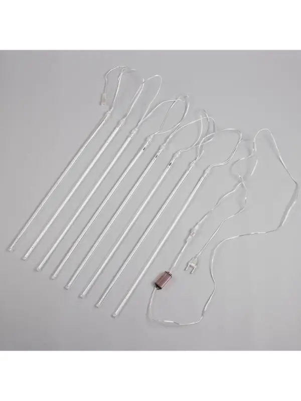 Гирлянда &laquo;Сосульки&raquo; 2.5&times;0.5 м, IP65, прозрачная нить, 288 LED, свечение синее с эффектом стекания, 12 В