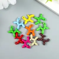 Металлический элемент, декоративная подвеска «Арт Узор. Надувной шарик: собака», 0.6×1.4×1.9 см, МИКС Металлический элемент, декоративная подвеска «Арт Узор. Надувной шарик: собака», 0.6×1.4×1.9 см, МИКС