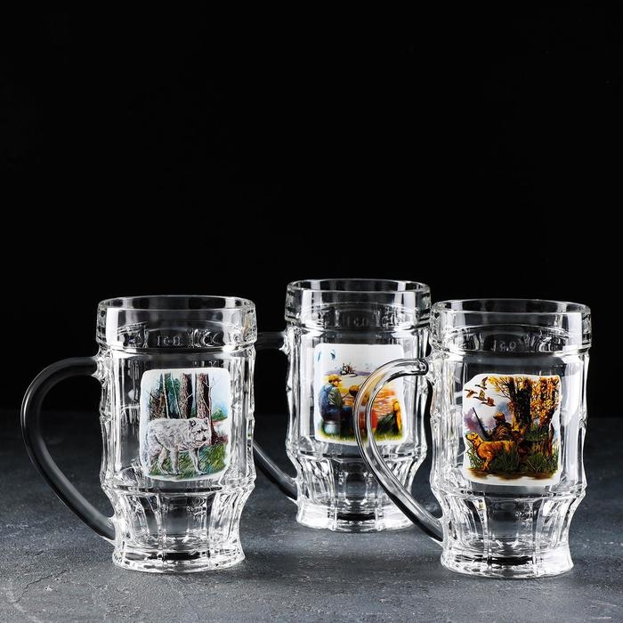 Пивная кружка «Охота-рыбалка», 500 мл, в подарочной упаковке Пивная кружка «Охота-рыбалка», 500 мл, в подарочной упаковке