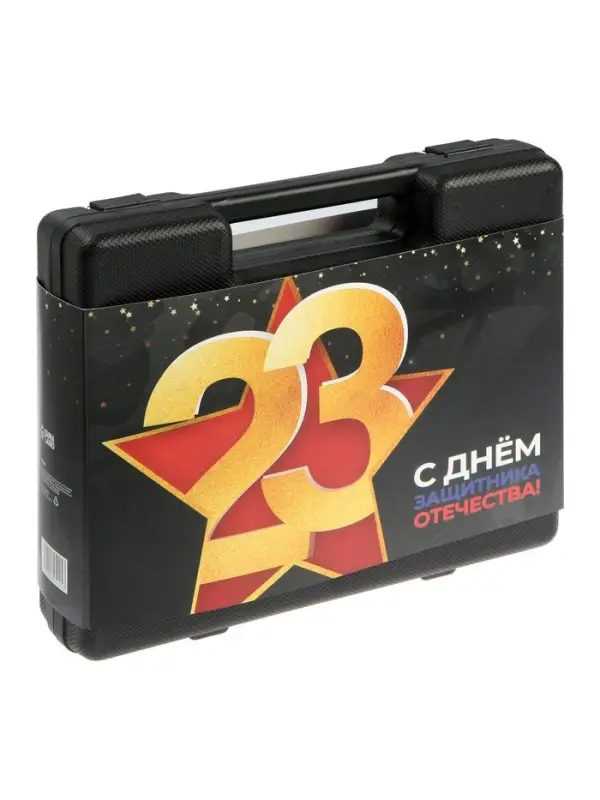 Набор инструментов в кейсе ТУНДРА &laquo;23 ФЕВРАЛЯ&raquo;, в подарочной упаковке, 31 предмет