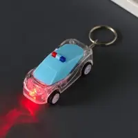 Брелок световой на кольце "Полицейский автомобиль" мигает МИКС иннерционный 7х3х1,5 см