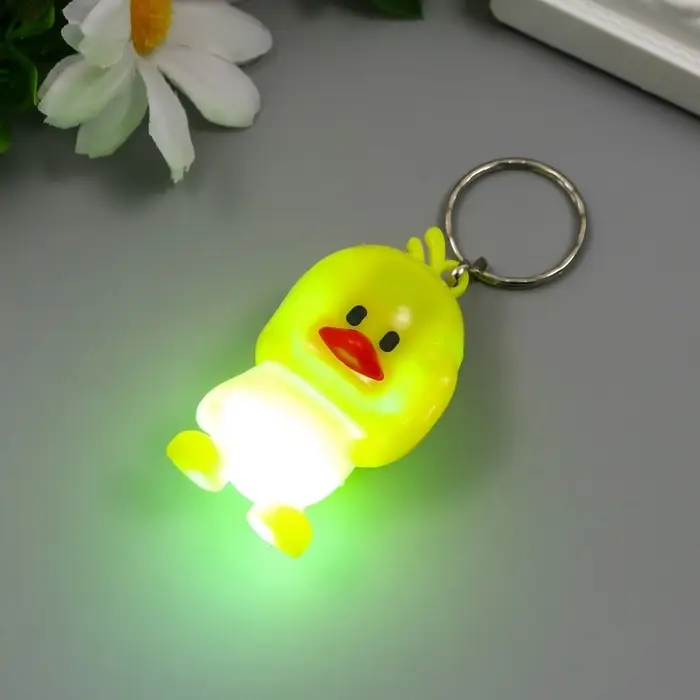 Фонарик свет на кольце  Фонарик свет на кольце "Цыплёнок" мигает МИКС 5,5х3х2,8 см