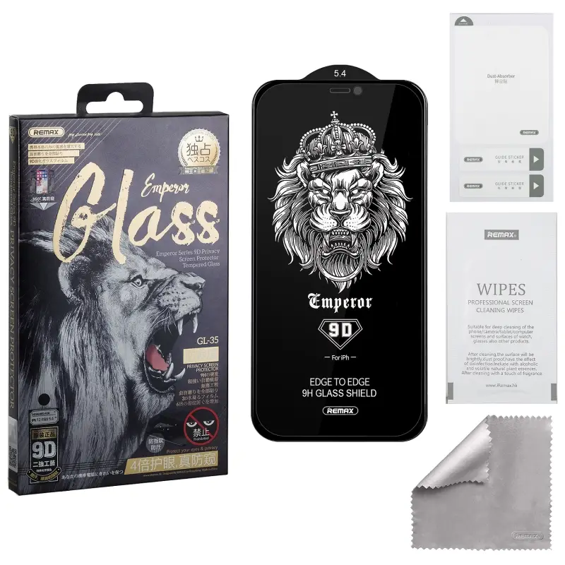Защитное стекло iPh 12 Mini 9D Private Emperor Series GL-35 REMAX Защитное стекло iPh 12 Mini 9D Private Emperor Series GL-35 REMAX