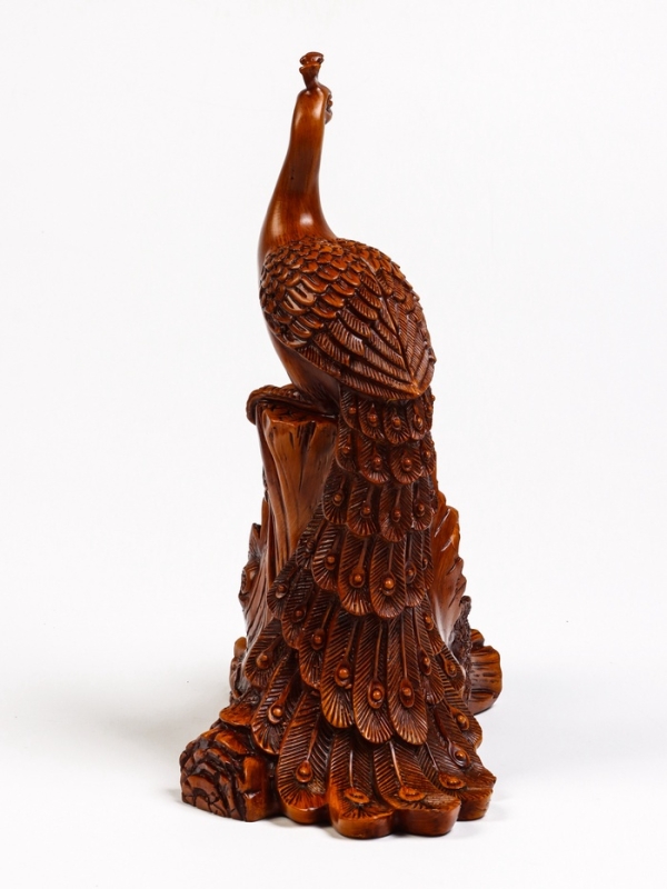 Подставка для бутылки  Подставка для бутылки "Павлин" под дерево, 23х15х33см