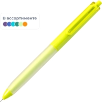 Ручка шариковая автомат. Deli EQ51-BL,иг.нак 0,7,мягк.грип,син,в асс