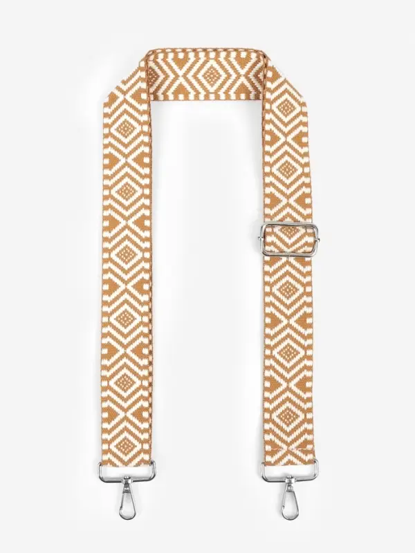 Ручка для сумки &laquo;Орнамент&raquo;, стропа, 135&plusmn;3&times;3.8 см, цвет горчичный