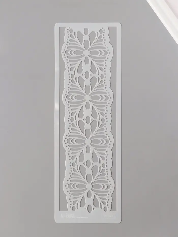 Трафарет бордюрный пластик "Узоры" 10х30 см Трафарет бордюрный пластик "Узоры" 10х30 см