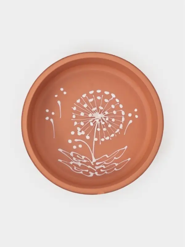 Жаровня с крышкой &laquo;Одуванчик&raquo;, 450 мл, красная глина