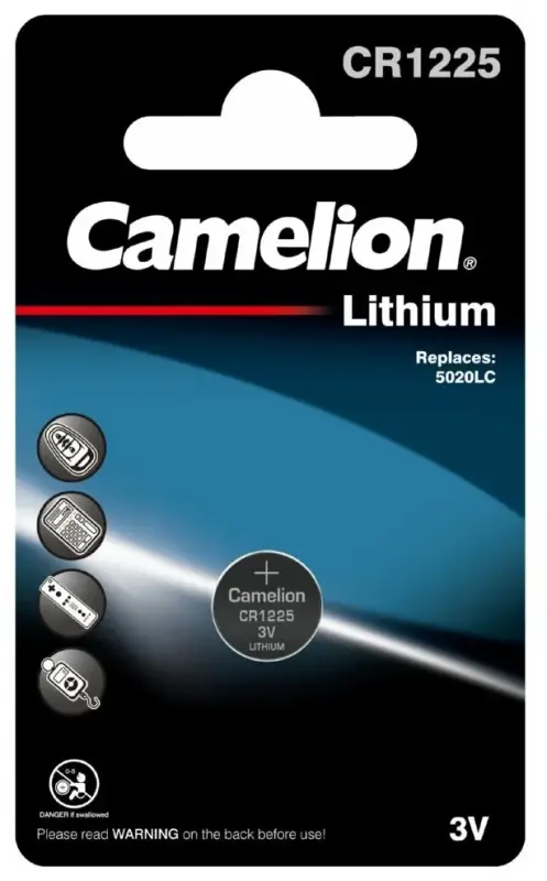 Батарейка Camelion CR1225 BL1 Lithium 3V (1/10/1800) Батарейка Camelion CR1225 BL1 Lithium 3V (1/10/1800)