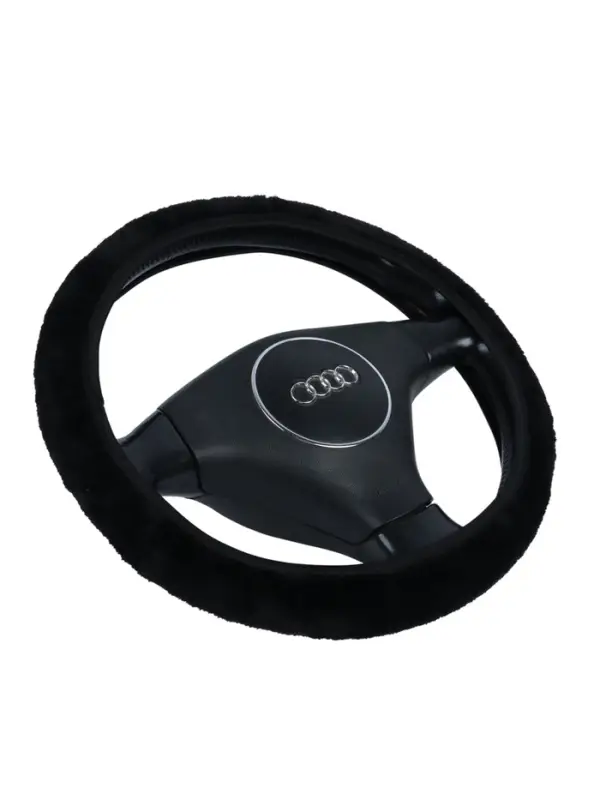 Оплетка на руль TORSO, меховая, мультиразмерная, черный
