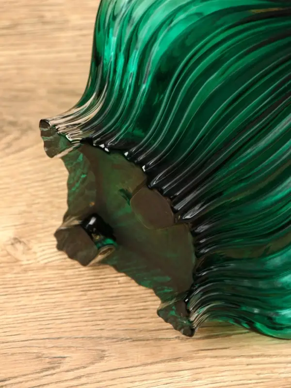 Ваза стекло настольная "Мэнди" 28,5х17 см, зелёный