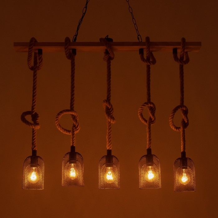 Светильник Светильник "Эндо" 5хЕ27 40Вт черный 110х11,5х60-140 см