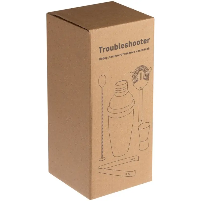 Набор для приготовления коктейлей Troubleshooter, серебристый Набор для приготовления коктейлей Troubleshooter, серебристый