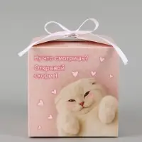 Коробка подарочная складная &laquo;Открывай скорее&raquo;, 12&times;12&times;12 см