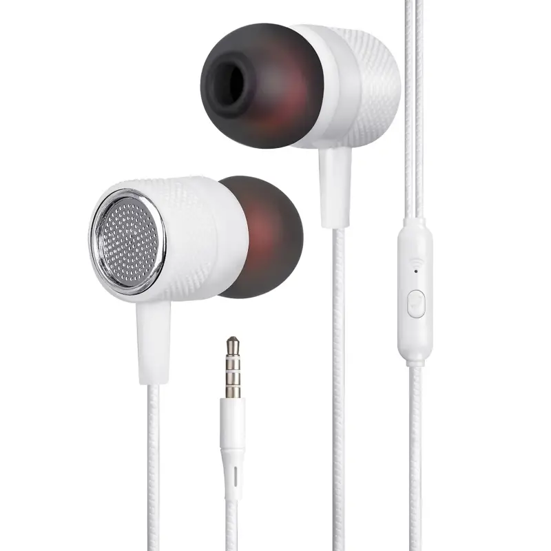 Наушники ISA E015 с микрофоном белые