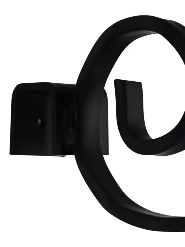 Кронштейн для кашпо навесной 27 см (забор, перила, козырьки) металл (зацеп 20 мм / 25 мм), черный 10