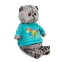 Мягкая игрушка "Кот Басик в лонгсливе с лошадкой", 22 см Ks22-295 Мягкая игрушка "Кот Басик в лонгсливе с лошадкой", 22 см Ks22-295