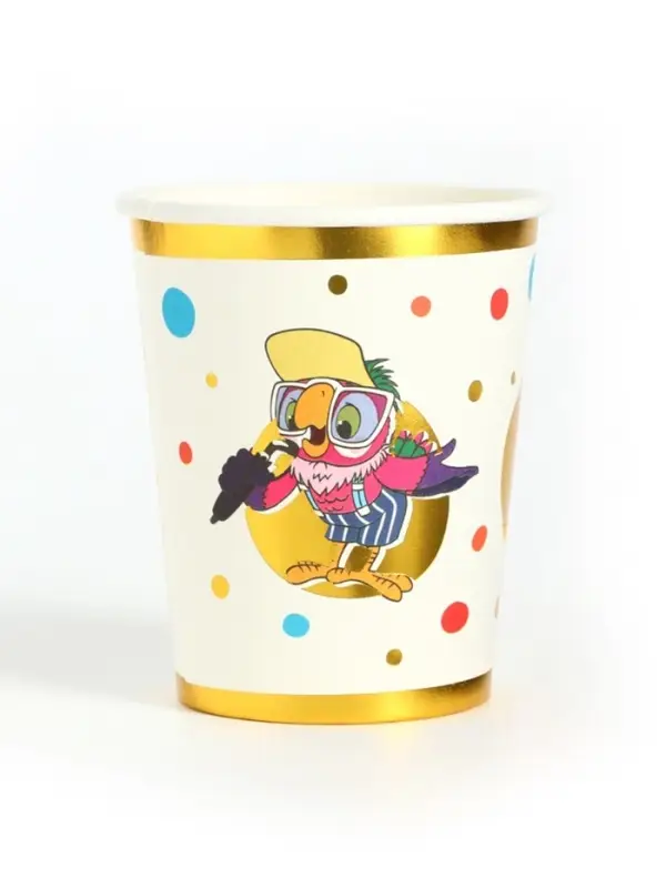 Стакан одноразовый бумажный с тиснением, 250 мл, Союзмультфильм Стакан одноразовый бумажный с тиснением, 250 мл, Союзмультфильм