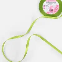 Лента атласная, 6 мм, 23&plusmn;1 м, светло-зелёная №184