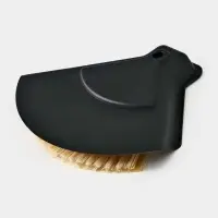 Щетка с совком "Meli", бамбуковая ручка, цвет черный 20х19 см Щетка с совком "Meli", бамбуковая ручка, цвет черный 20х19 см