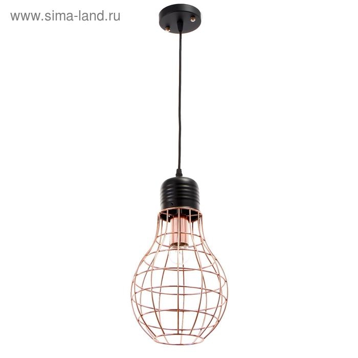 Светильник BayerLux 34522/1 E27 40Вт черный-розовое золото 19х19х36-136 см