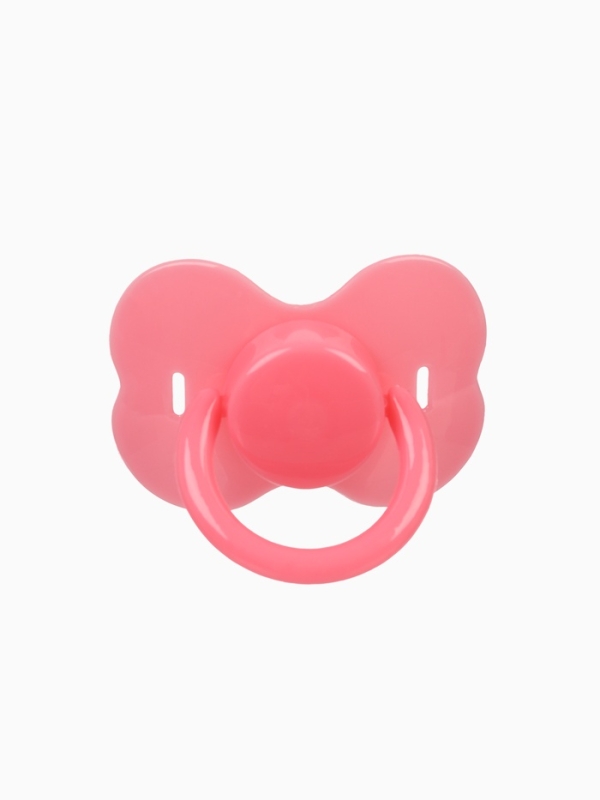 Пустышка классическая, с держателем, +0мес., цвет розовый Пустышка классическая, с держателем, +0мес., цвет розовый