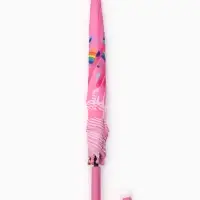 Зонт - трость детский &laquo;Слоник&raquo;, полуавтоматический, R=43/50 см, розовый