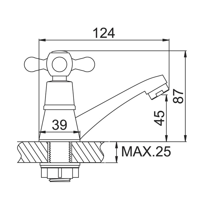 Моносмеситель Accoona A9086, для холодной воды, хром Моносмеситель Accoona A9086, для холодной воды, хром