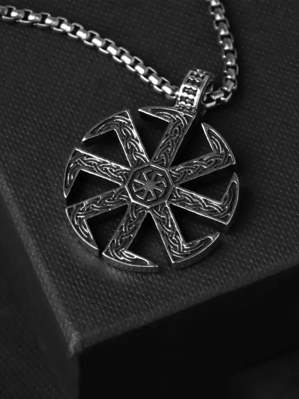 Кулон унисекс &laquo;Светоч&raquo;, цвет чернёное серебро, 60 см