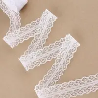 Кружево капроновое, 30 мм &times; 10 &plusmn; 1 м, цвет белый