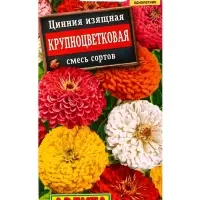 Семена цветов Цинния Крупноцветковая, смесь сортов , Ц/П,0,5 г Семена цветов Цинния Крупноцветковая, смесь сортов , Ц/П,0,5 г