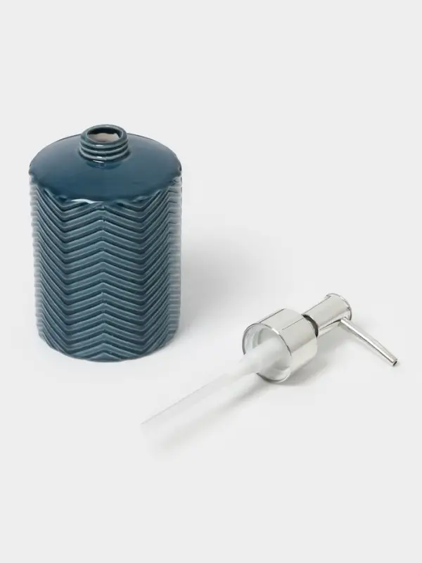 Аксессуары для ванной &laquo;Минимал&raquo;, 2 предмета: дозатор для мыла 350 мл, стакан 350 мл, синие