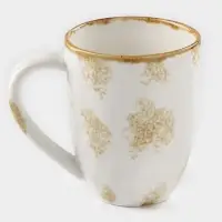 Кружка Доляна Organic Gold, 400 мл, фарфор, белая