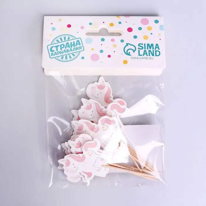 Шпажки «Единорог», набор - 12 шт. Шпажки «Единорог», набор - 12 шт.