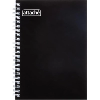 Бизнес-тетрадь А5 80л&nbsp; ATTACHE, спираль, черный, блок 60г, обложка 215г