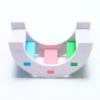 Лесенка для грызунов с цветными ступеньками, белый
