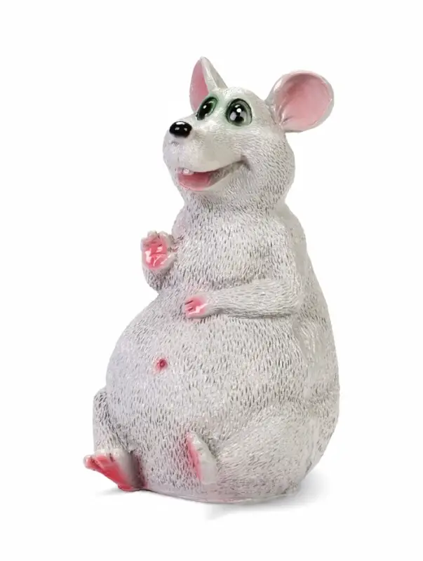 Садовая фигура из гипса &laquo;Мышь&raquo;, 29.5 см, серая