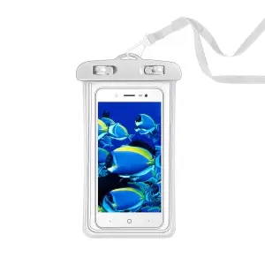 Чехол влагоустойчивый max 6,7" светящийся белый