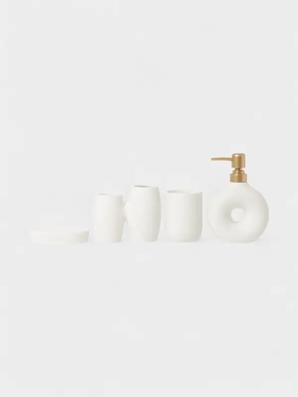 Набор аксессуаров для ванной «Рассвет», 4 предмета, мыльница, дозатор для мыла, 2 стакана, белый Набор аксессуаров для ванной «Рассвет», 4 предмета, мыльница, дозатор для мыла, 2 стакана, белый