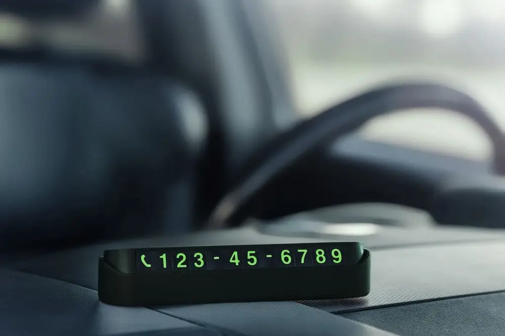 Парковочная визитка Litera, черная Парковочная визитка Litera, черная