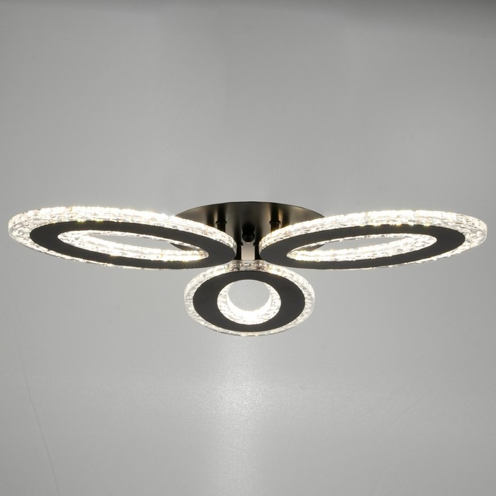 Люстра с ПДУ 1095/3BK LED 114Вт диммер черный 50х50х8 см BayerLux