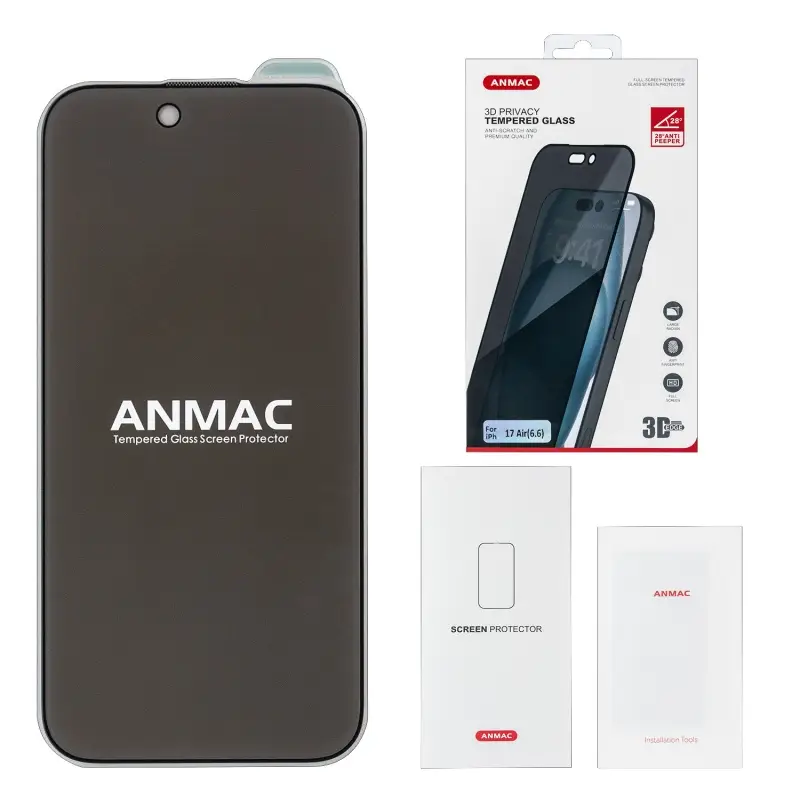 Защитное стекло для iPhone 17 Air ANMAC 3D Privacy с сеточкой Арт. 1137558