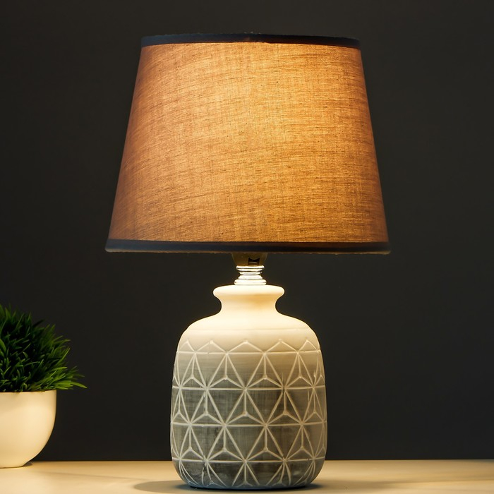 Лампа настольная 16735/1GR E14 40Вт серый  h.31см RISALUX