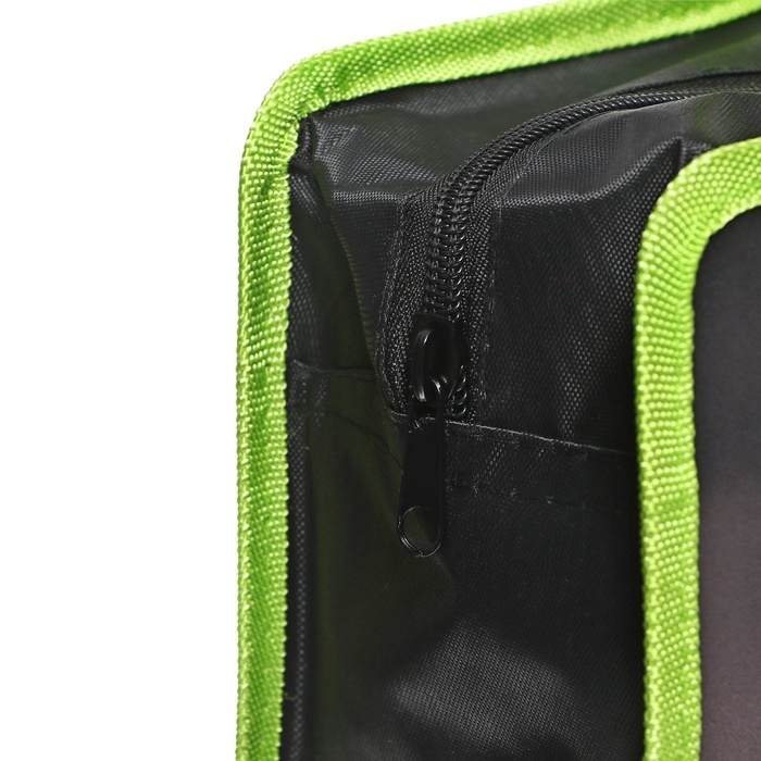 Папка с ручками А4, 335 х 260 х 100 мм, пластиковая, ручки-текстиль, deVENTE Cool Duck чёрная/зелёная