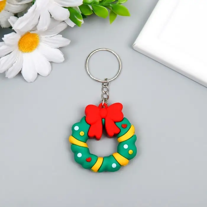 Брелок резина Брелок резина "Новогодняя ёлочка" МИКС 2,2х4х6 см