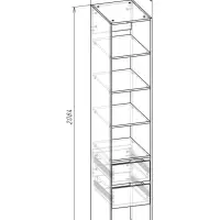Комплект модульной гардеробной системы «Модус», 2800×2080×510 мм, цвет белый Комплект модульной гардеробной системы «Модус», 2800×2080×510 мм, цвет белый