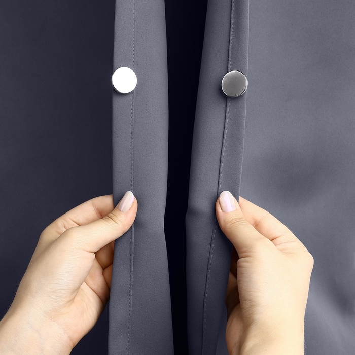 Подхват для штор «Магнитная кнопка», на прокол, d=2 см, 2 шт Подхват для штор «Магнитная кнопка», на прокол, d=2 см, 2 шт